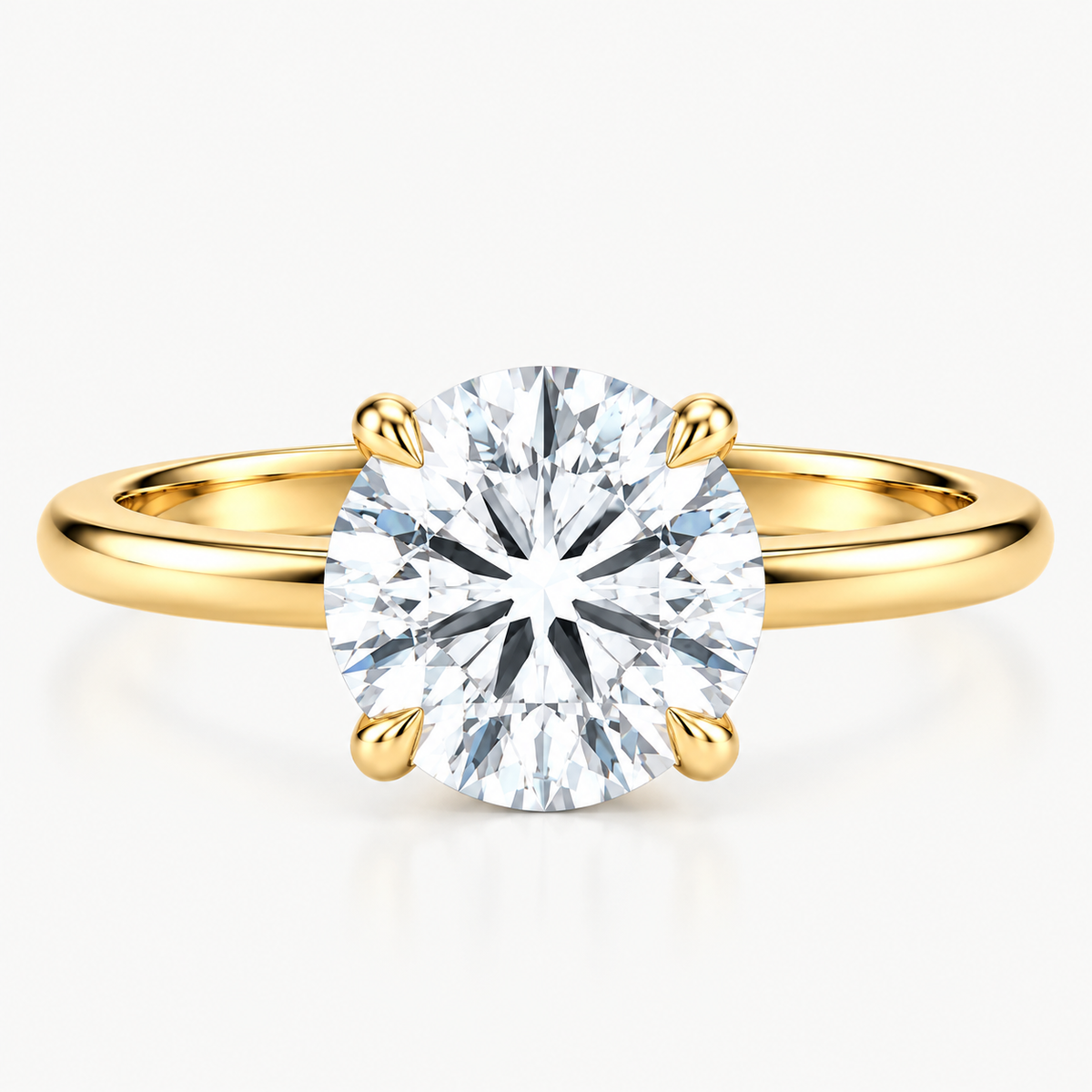 Round Solitaire Lab-Grown Diamond Engagement Ring