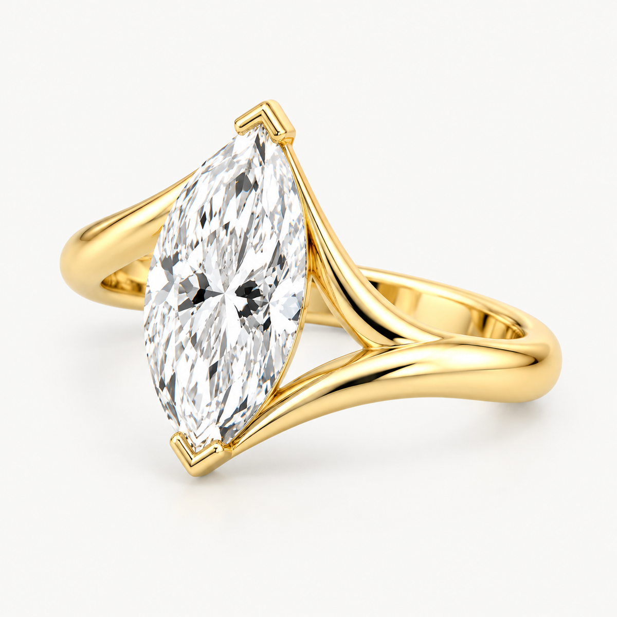 Marquise Bypass Diamond Ring