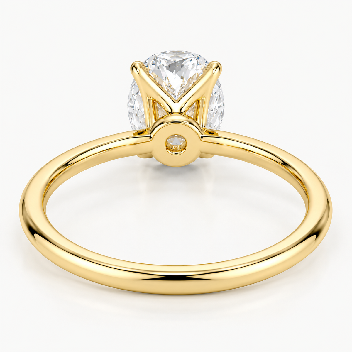 Oval Cut Solitaire Lab-Grown Diamond Engagement Ring