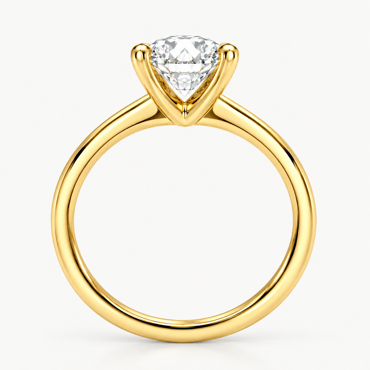 Round Solitaire Lab-Grown Diamond Engagement Ring