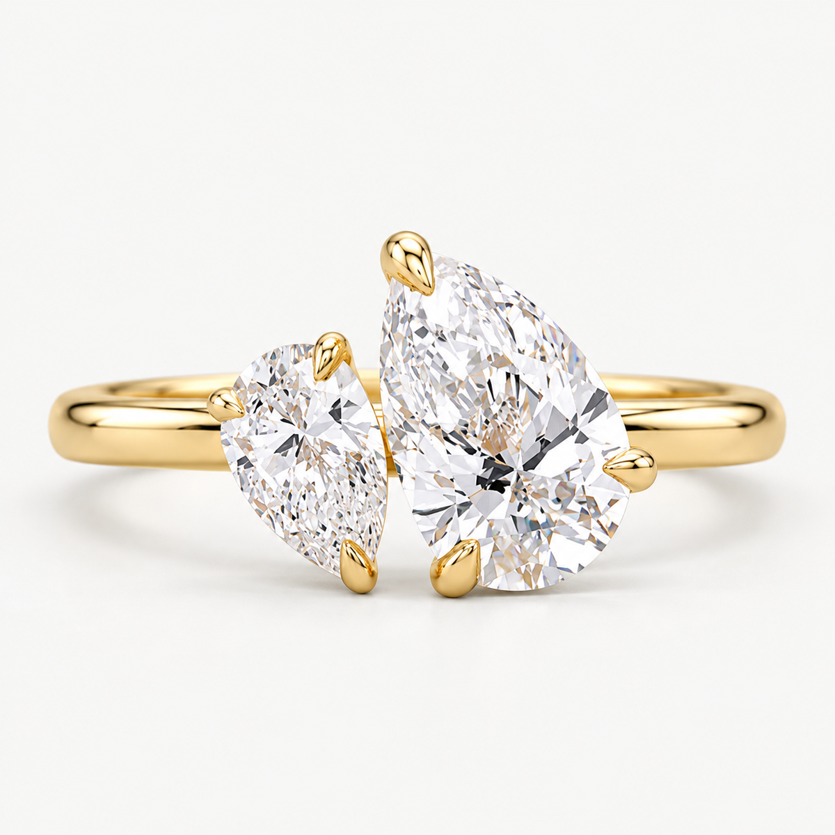 Pear Toi et Moi Lab-Grown Diamond Engagement Ring