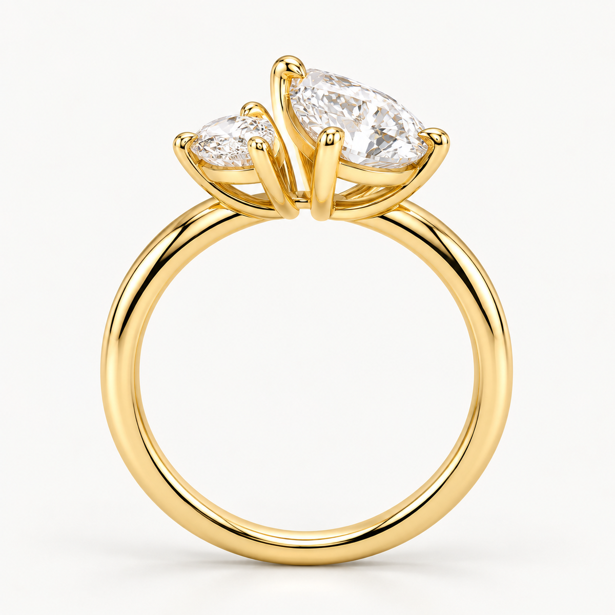 Pear Toi et Moi Lab-Grown Diamond Engagement Ring