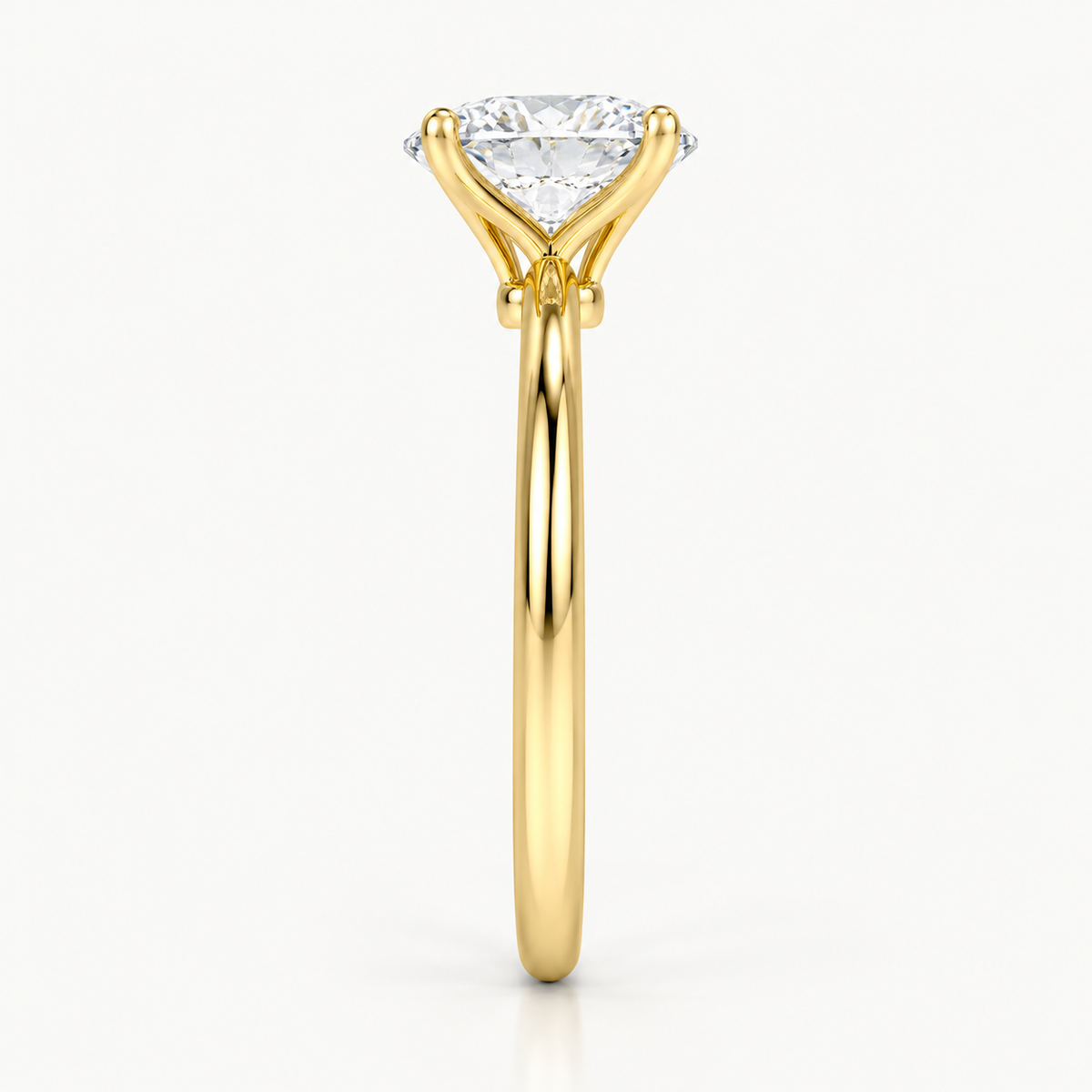 Oval Cut Solitaire Lab-Grown Diamond Engagement Ring