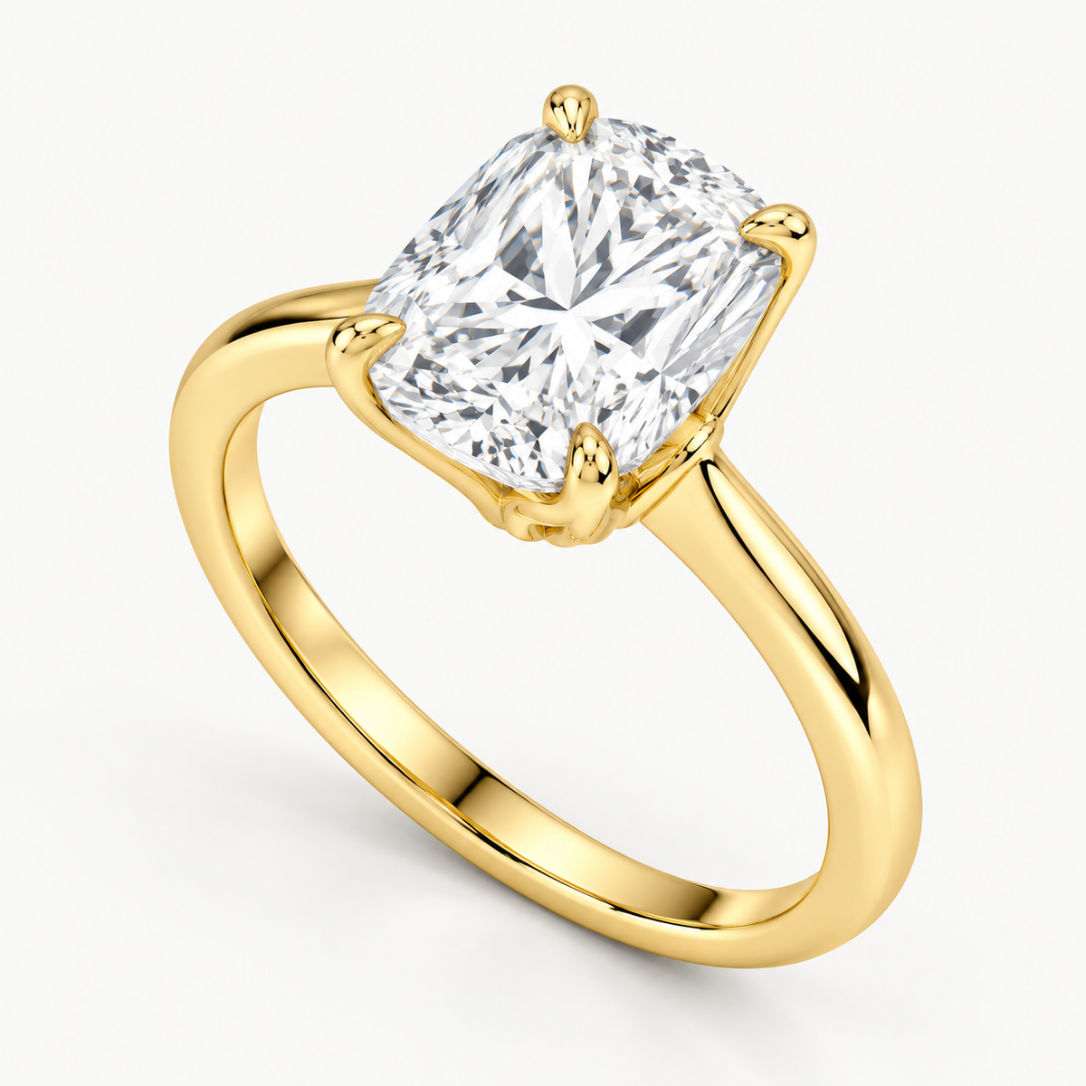 Elongated Cushion Lab-Grown Diamond Solitaire Engagement Ring
