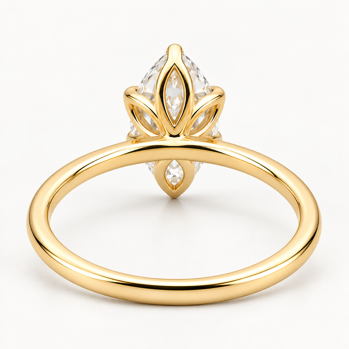 Marquise Cut Lab-Grown Diamond Solitaire Engagement Ring