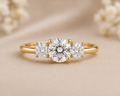 three stone diamond ring