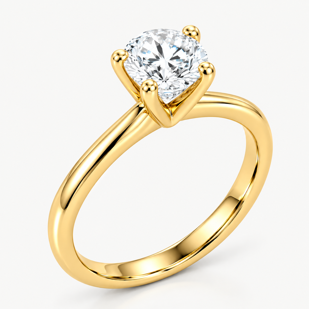 Round Solitaire Lab-Grown Diamond Engagement Ring