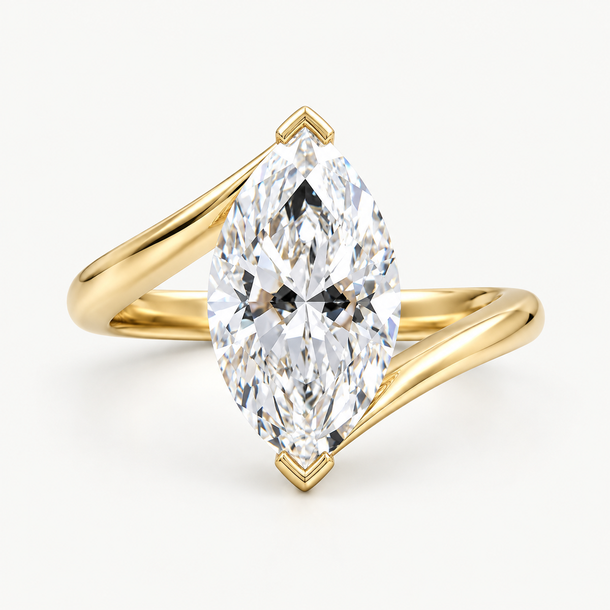 Marquise Bypass Diamond Ring