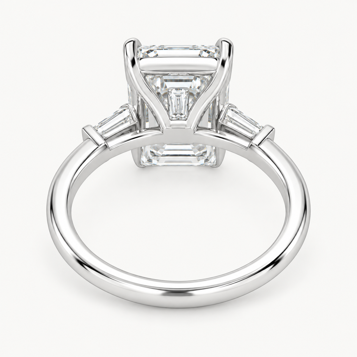 Emerald Cut Three-Stone Lab-Grown Diamond Engagement Ring