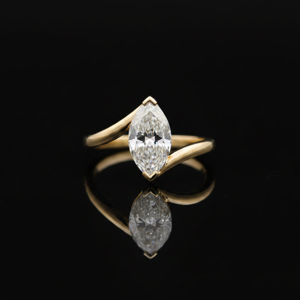 Marquise Bypass Diamond Ring