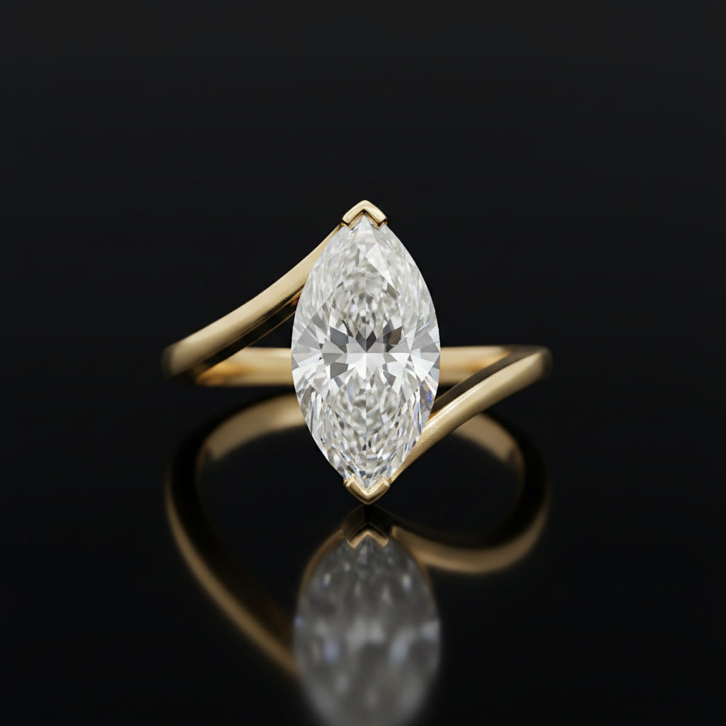 Marquise Bypass Diamond Ring