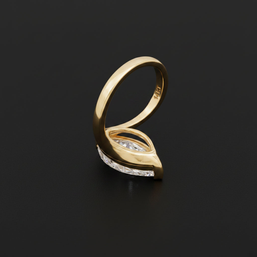 Marquise Bypass Diamond Ring