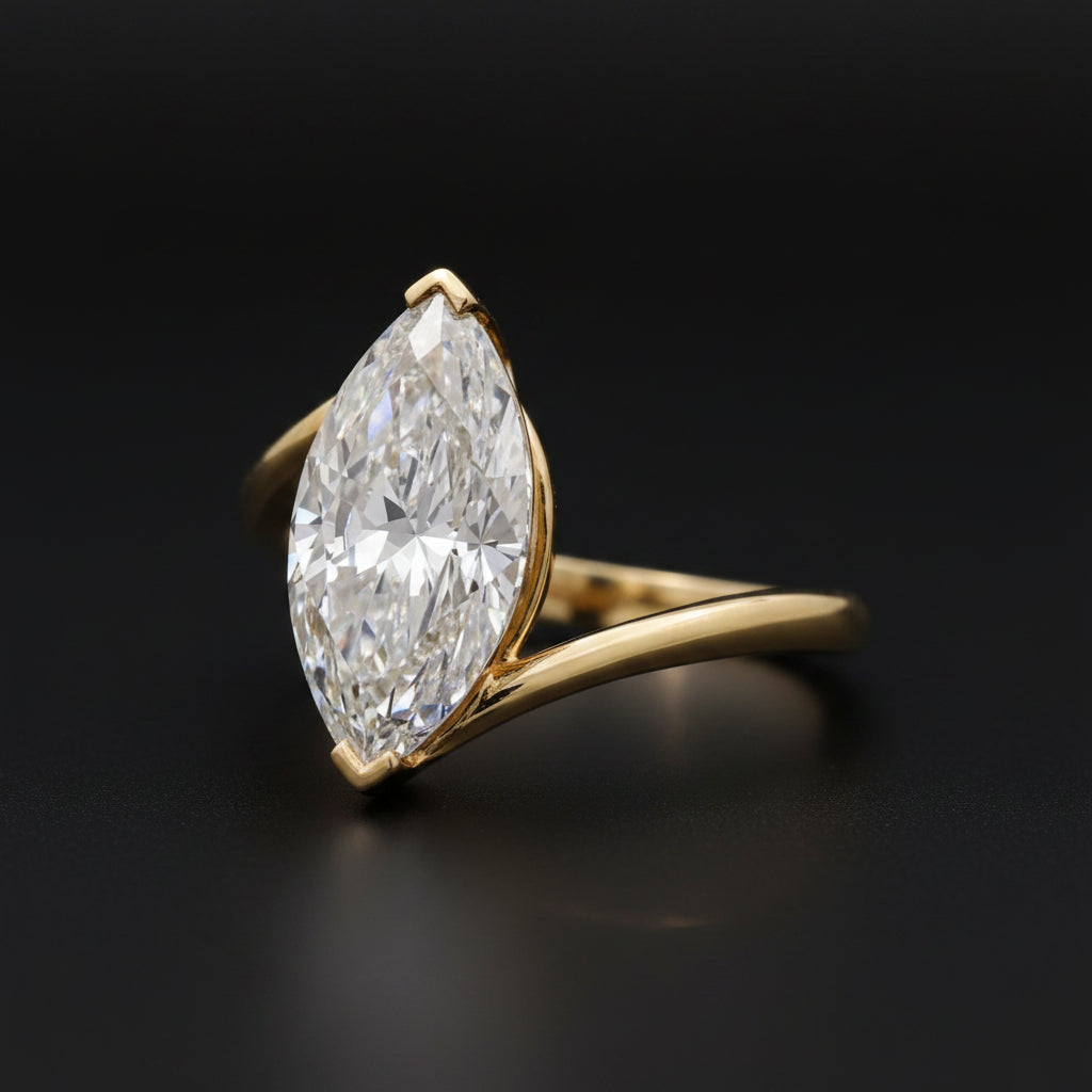 Marquise Bypass Diamond Ring