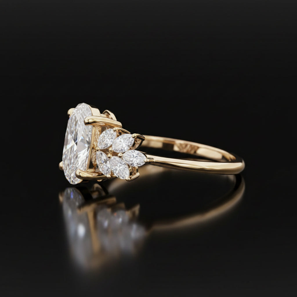 Oval Cut Diamond Ring