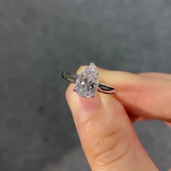 Pear Cut Diamond Ring