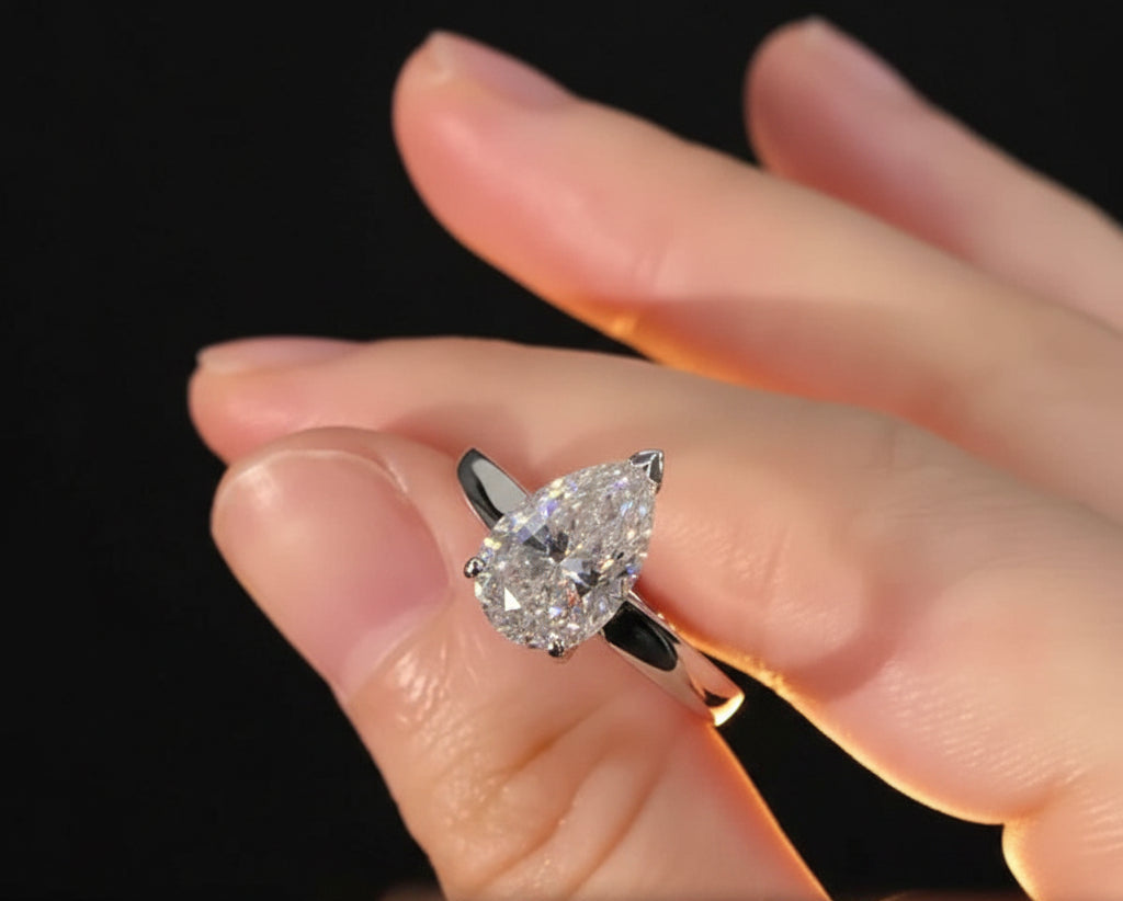Pear Cut Diamond Ring